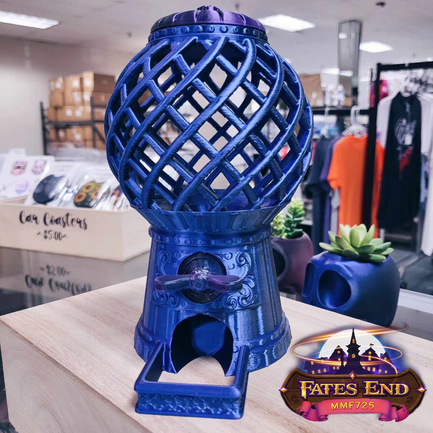 3D Printed Gumball Machine Dice Tower - Your Choice of Color, Functional, Perfect Gift for D&D Enthusiasts